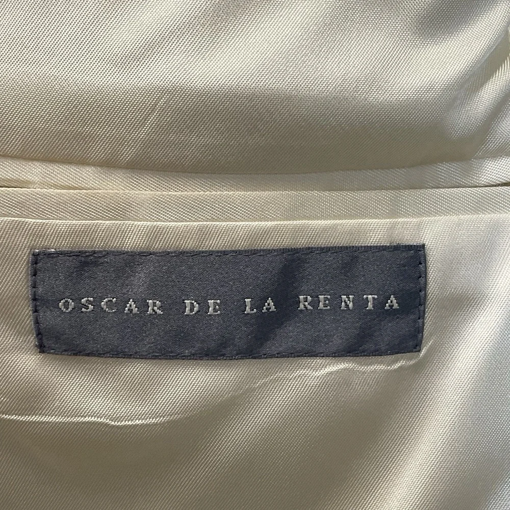 Vtg NWT Oscar De La Renta Mens 44L Blazer Beige Silk/Wool Bend Flex Fit 3-Button